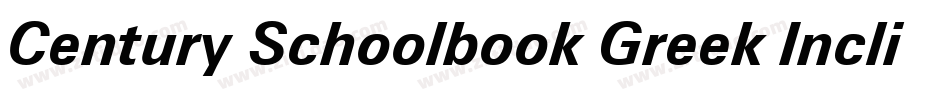Century Schoolbook Greek Inclined BT字体转换